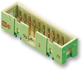 09 18 520 6324, Разъем типа провод-плата, прямой, 2.54 мм, 20 контакт(-ов), Штыревой Разъем, Серия SEK 18