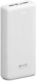 PSL28000 WHITE, Аккумулятор HIPER Внешний аккумулятор HIPER PSL28000 Li-Pol 28000 mAh 2.4A+2.4A 2xUSB 1xType-C белый