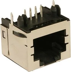44620-0001, Модульный разъем, RJ45 Jack, 1 x 1 Port, 8P8C, Cat3, Монтаж в Сквозное Отверстие