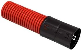 Труба гофрированная двустенная ПНД d90 с муфтой красн. (уп.50м) ИЭК CTG12-090-K04-050-R