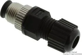 1838275-2, Разъем Кабеля, M12, Male, 4 Positions, Штырь для Пайки, Прямой Монтаж на Кабель