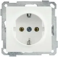 Механизм розетки СП BOLERO РС11-1-0-Б 16А с заземл. бел. ИЭК ERB11-K01-16-1