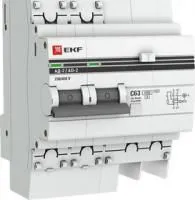 Выключатель авт. диф. тока 2п 4мод. C 50А 100мА тип AC S 4.5кА АД-2 PROxima EKF DA2-50-100S-pro