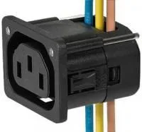 3-104-300, Разъем ввода питания, продольное выравнивание, 12AWG, 6610-5 Series, Гнездо, 250 В AC, 10 А