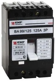 Выключатель авт. 3п ВА-99 125/63А EKF mccb99-125-63