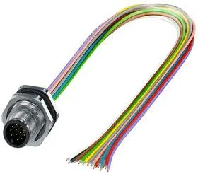 1411595, Датчик Кабеля, M12 Straight Plug to Free End, 500 мм, 19.6