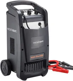 Пуско-зарядное устройство WIEDERKRAFT WDK-Start400 запуск авто и зарядки акк. 12/24в, 220в,Вес 17кг