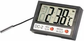 70-0505, Термометр электронный комнатно-уличный с часами