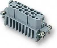 0921 015 3101, Разъем для тяжелых условий, 15+PE, меньше контактов, Серия Han D, Insert, 15 Contacts, 10A, Гнездо
