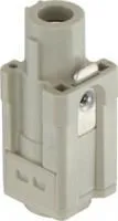 09120012751, Разъем для тяжелых условий, Han Q Series, Insert, 1 Contact, 3A, Гнездо, Винтовое Гнездо