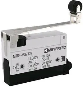 MTB4-MS7127, Выключатель концевой, 10A, IP54, рычаг с поворотным роликом