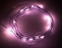 303-007, Гирлянда Роса, 2 м, 20 диодов, цвет розовый