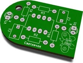 Печатная плата firefly, Печатная плата с разводкой