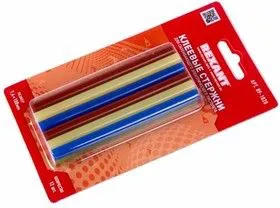 09-1020, Клей малый 7/100мм Цветной (12шт/уп) Блистер REXANT