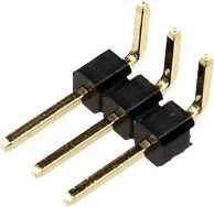 PLS-3R (DS1022-1x3-R), Вилка штыревая 2.54мм 1х3 угловая (тип D1)