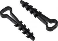 Дюбель-хомут d5-10мм для плоского кабеля полипропилен черн. (уп.50шт) EKF plc-cd-5x10b