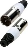 1-503 WT, разъем XLR 3p шт металл цанга на кабель белый