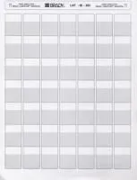 Этикетки ELAT-18-361-2.5, в упаковке 2500 шт., размер 25мм х 33мм. Поле для нанесения информации 11мм. 56 маркеров на листе.