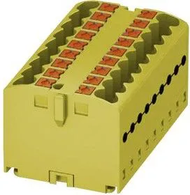 PTFIX 12X2,5 YE, Клеммная колодка с перегородкой в панель, 24 А, 500 В, 12-полюсный, 6, Вставной, 12 AWG