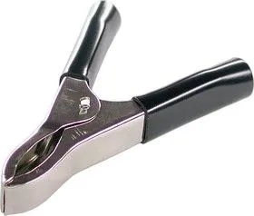 AG-B30, Зажим Крокодил с изолятором (черный), 30А, 75мм