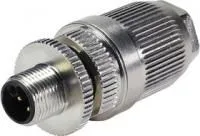 21038961505, Разъем Кабеля, 5-полюсный, M12, штекер, M12, Male, 5 Positions, Обжимной Штырь