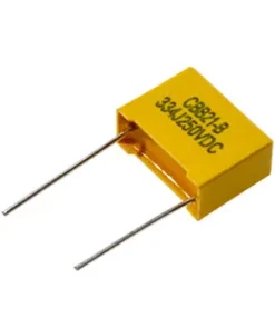 JMPPB334J0250DH1520, Конденсатор плёночный 0.33 мкФ 5% 250 VDC P=15мм d0.8, 7.5*13.5*18 =B32652A3334