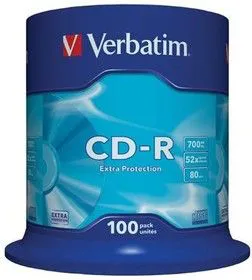 Verbatim 43411 CD-R 80 52x DL CB/100, Записываемый компакт-диск (упаковка из 100)
