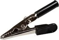 K267B, Зажим Крокодил с изолятором черный, 50мм (OBSOLETE)