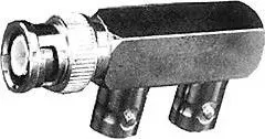 HYR-0169 (BNC-7089) (GB-169), Переходник, BNC штекер - 2 гнезда F-образное