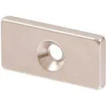 Неодимовый магнит прямоугольник 25х12х3 мм с зенковкой 3/7 мм