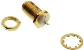 1-1478966-0, Разъем РЧ / Коаксиальный, SMA Коаксиальный, Прямое Гнездо с Гайкой, Пайка, 50 Ом