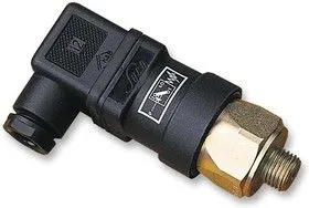 0184-457032-003, Переключатель давления, диафрагма, G 1/4 BSP, 300 мбар, 1.5 бар, SPDT, Штырь, Разъем DIN