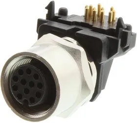 21033214201, SENSOR CONN, 12POS, RCPT, M12, PANEL