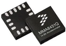 MMA8452QR1, МЭМС акселерометр, Цифровой, X, Y, Z, 2g, 4g, 8g, 1.95 В, 3.6 В, QFN