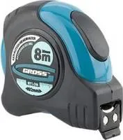 31114, Рулетка Schlagfest, 8 м x 25 мм, магн. обрез зацеп, двухст. шкала, нейлон покр. автоматич