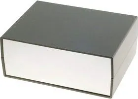 G717, Корпус для РЭА 225х165х90мм, пластик, темно-серый, светло-серая панель