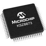 KSZ8873RLLI, Ethernet Switch 3-Port 100Mbps 64-Pin LQFP Tray