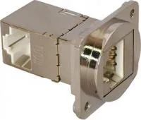 SGACK90SDSPM, Адаптер в линию, 90 Keystone, Cat6a, RJ45, RJ45, Переходник, Встраиваемый в Линию, Гнездо