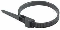 07-0186, Хомут-стяжкa нейлоновая усиленная с двойным горизонтальным замком 180x6,0 мм, черная, упаковк