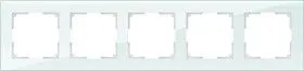 WL01-Frame-05 / Рамка на 5 постов (натуральное стекло)