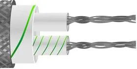 WJ-040/25M (IEC), Провод термопары, оптоволокно, изолированный, экранированный, типа J, 7 x 0.508мм, 25м