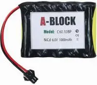 A-BLOCK C60.10BP, Аккумуляторная сборка NiCd 6.0V 1000mAh