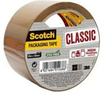 C5050F6В, Лента клейкая упаковочная Scotch Classic ХОТ МЕЛТ, коричневая, 50ммх 50м, 43 мкм, 42 кг/м