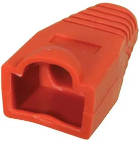 32-2900RE, BOOT, RJ45 PLUG CONN, 1POS, PVC, RED