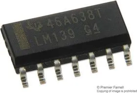 LM139DR, DIFFERENTIAL COMPARATOR, QUAD 0.3 uS SOI