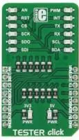 MIKROE-3083, Add-On Board, Tester Click Board, MikroBUS Socket Tester, LED Indication