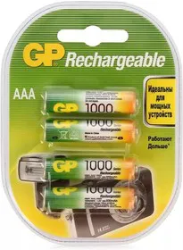 100AAAHC (HR03/ААА)4, Аккумулятор никель-металлгидридный NiMH 1000mAh (4 шт) 1.2В