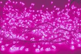 303-617, Гирлянда Мишура LED 6 м прозрачный ПВХ, 576 диодов, цвет розовый