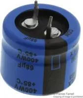 380LX680M400J202, CAPACITOR ALUM ELEC 68UF, 400V, 20%, SNA