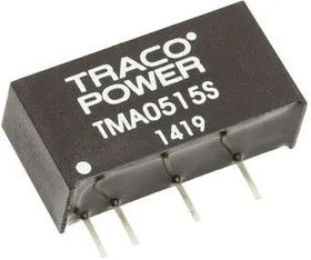 TMA 0515S, DC/DC преобразователь, 1Вт, вход 4.5-5.5В, выход 15В/65мА